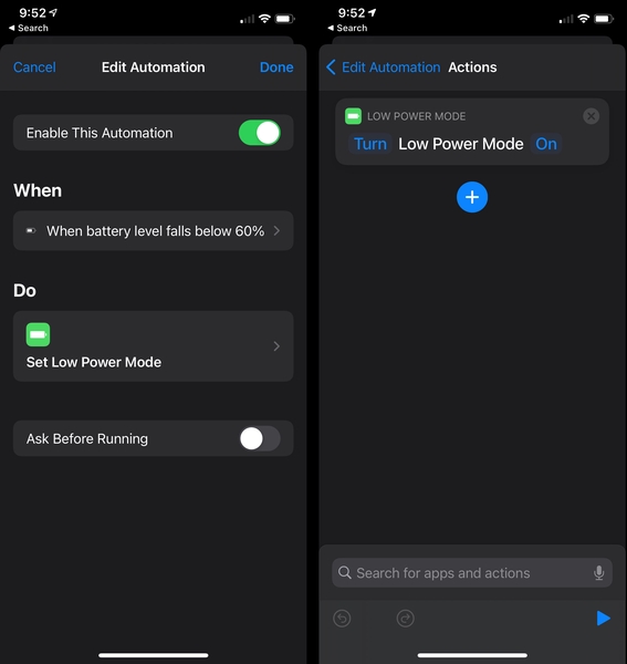 Low Power Mode Automation