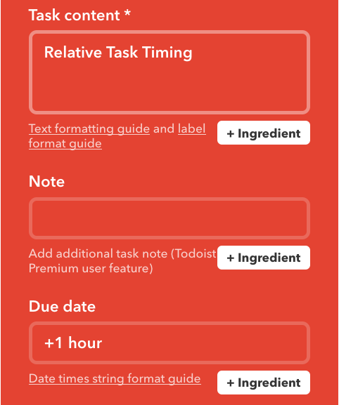 Relative Task Due Date