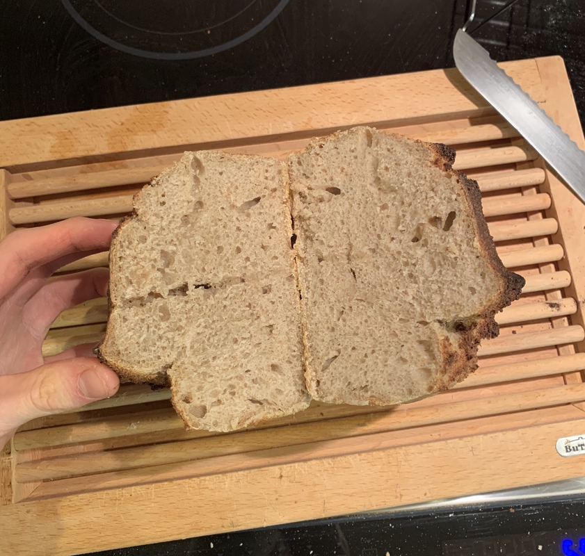 A bit of a tighter crumb than I was hoping for