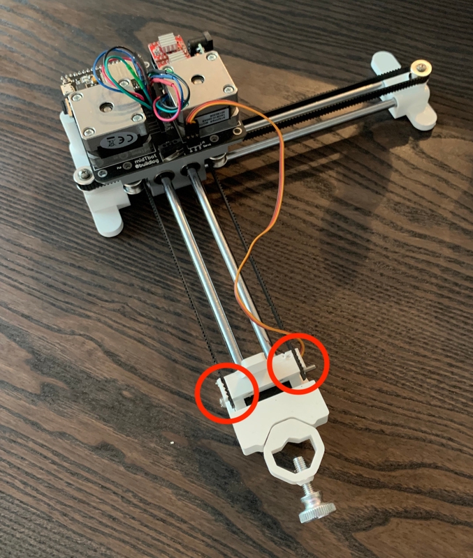 Belt Attach Points (circled)